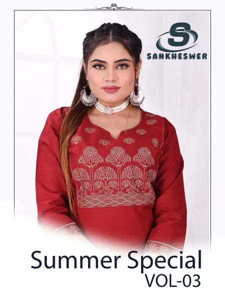 Summer Special Vol 3 By Sankheswer Online Dhabu Cotton Kurti With Bottom Wholesale
